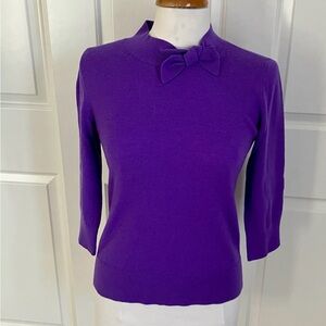 kate spade Violet Bow-Accent Crewneck Sweater